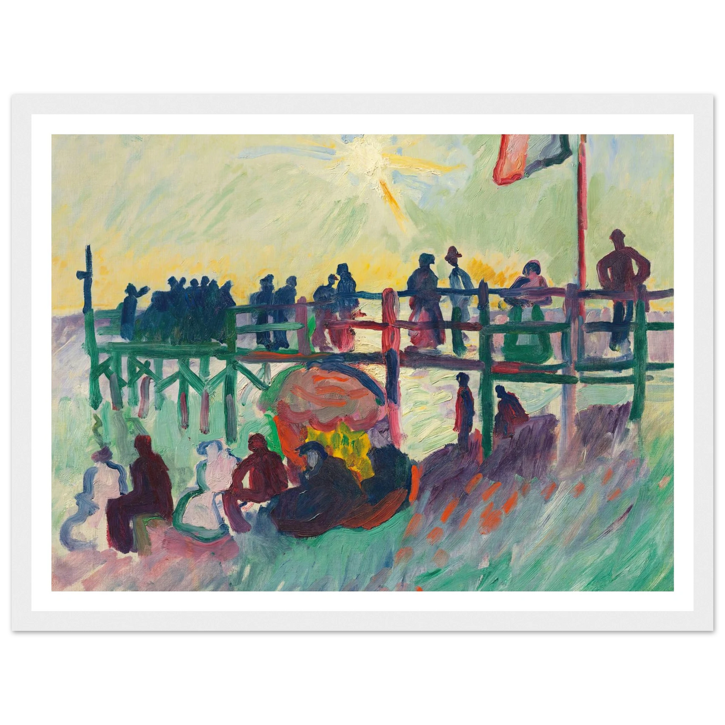 L’estacade au Havre (1905-1906) Art Print | Raoul Dufy - Framed Poster - 30x40 cm / 12x16″ - Black frame