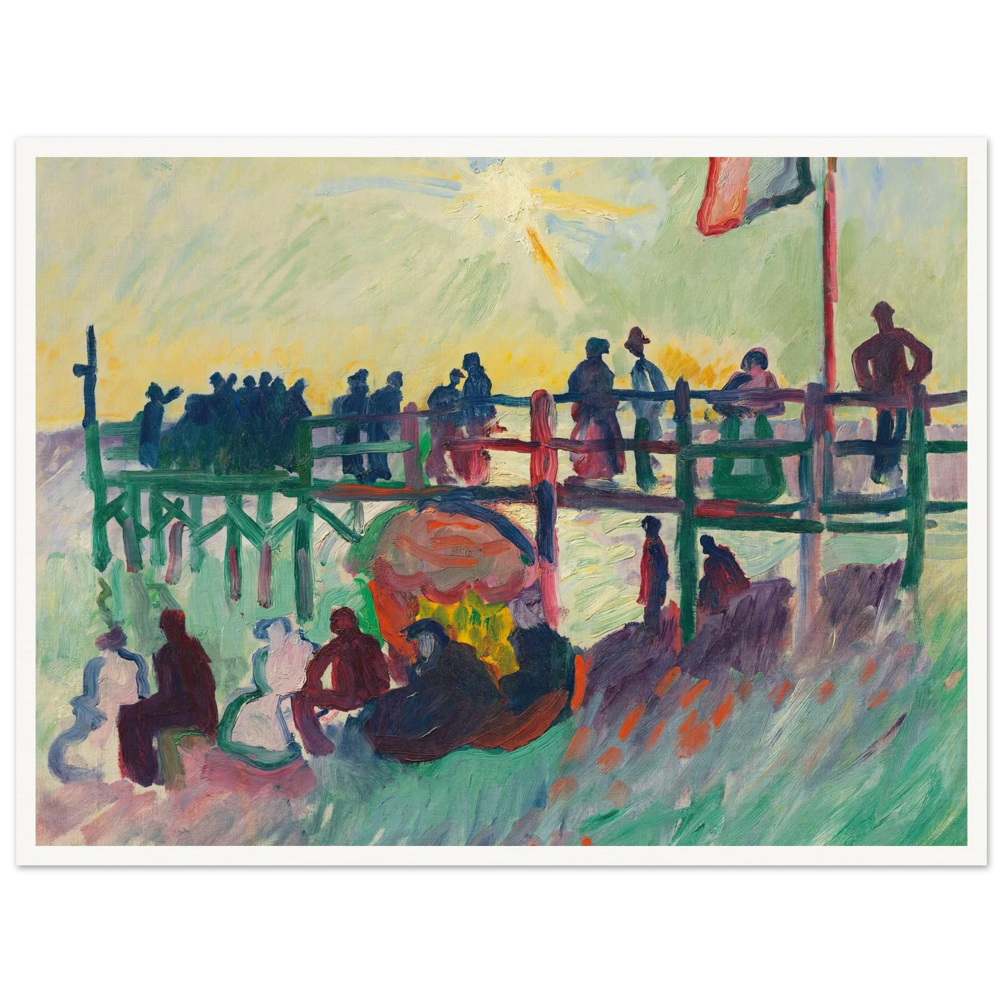 L’estacade au Havre (1905-1906) Art Print | Raoul Dufy - Framed Poster - 30x40 cm / 12x16″ - Black frame