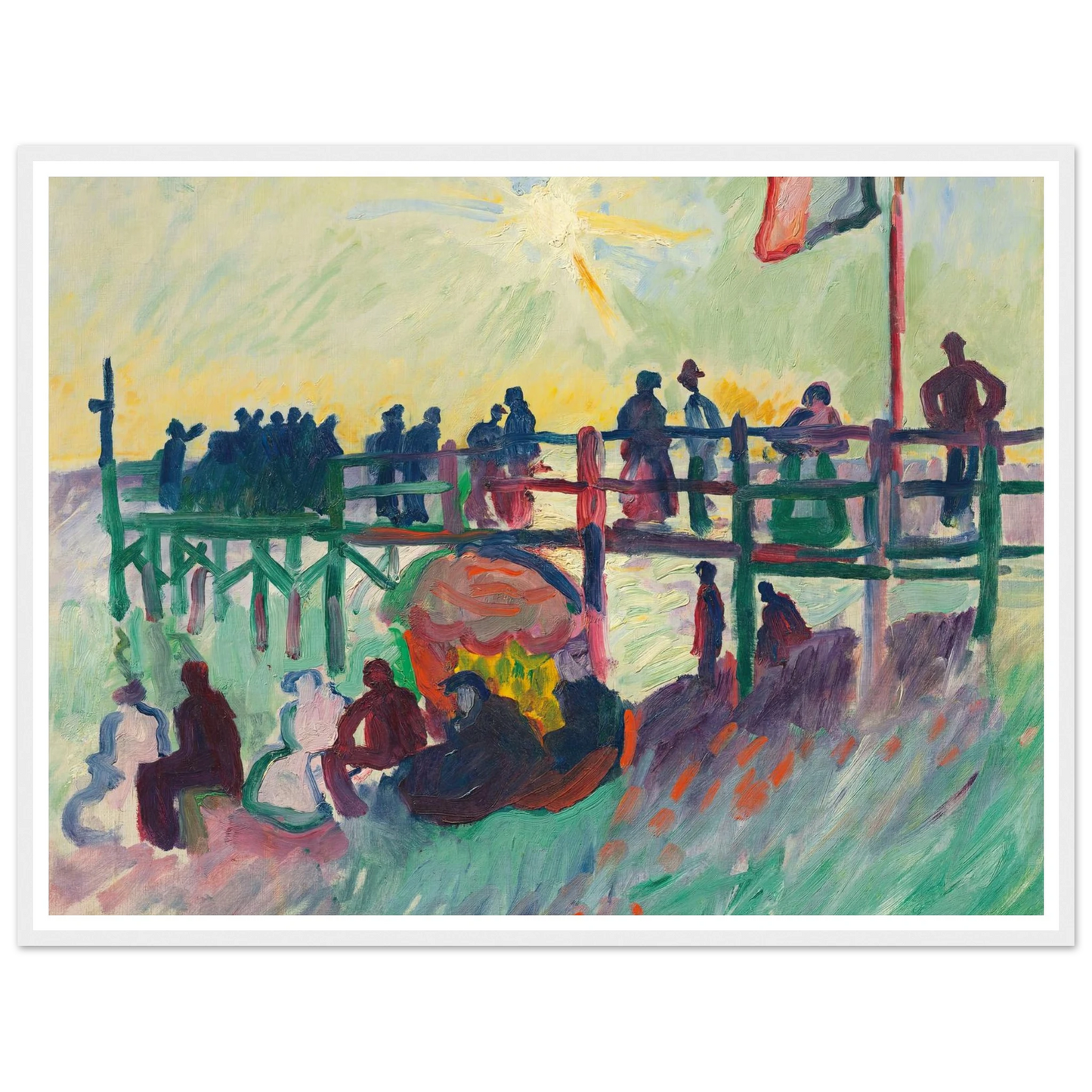 L’estacade au Havre (1905-1906) Art Print | Raoul Dufy - Framed Poster - 30x40 cm / 12x16″ - Black frame