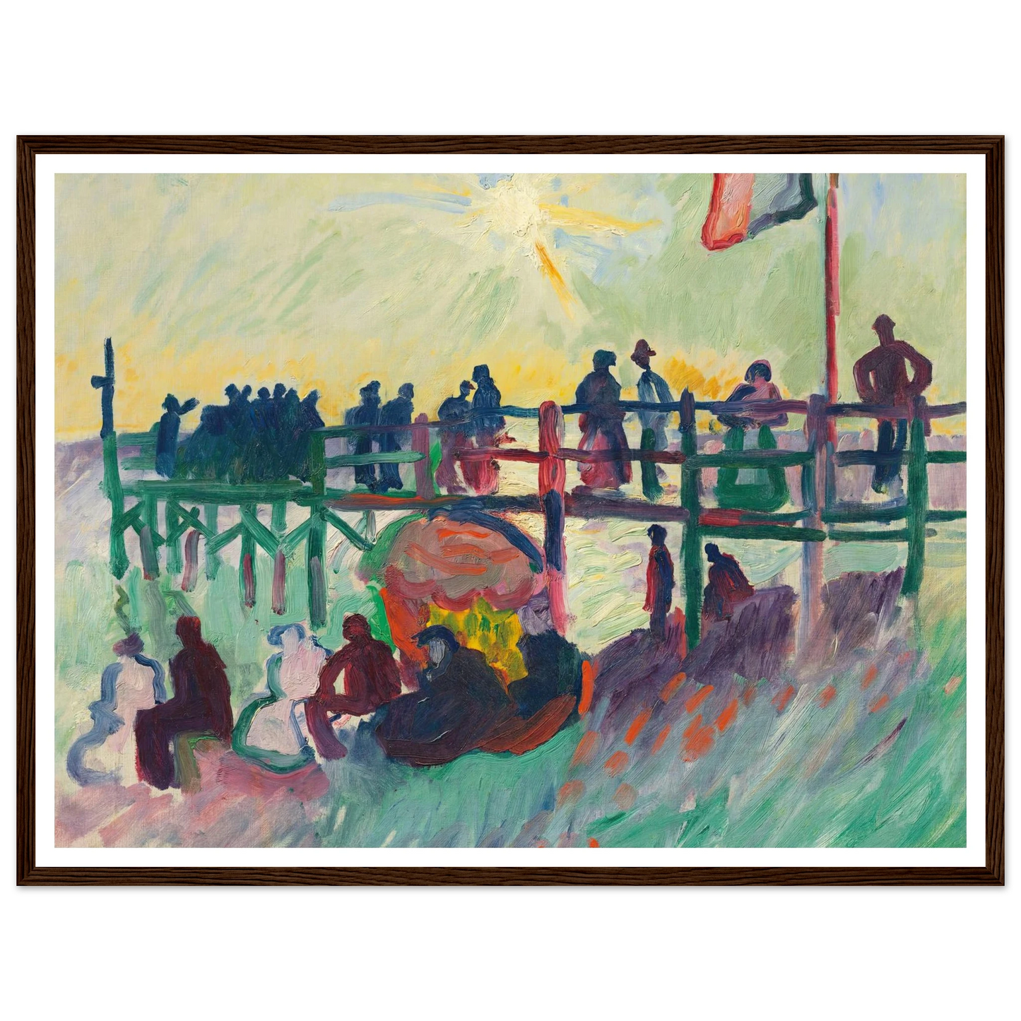 L’estacade au Havre (1905-1906) Art Print | Raoul Dufy - Framed Poster - 30x40 cm / 12x16″ - Black frame