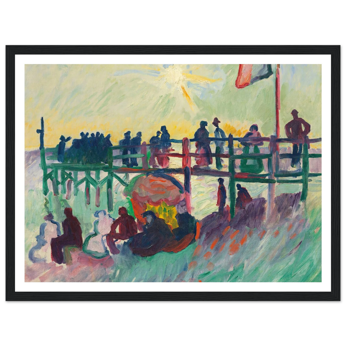 L’estacade au Havre (1905-1906) Art Print | Raoul Dufy - Framed Poster - 30x40 cm / 12x16″ - Black frame