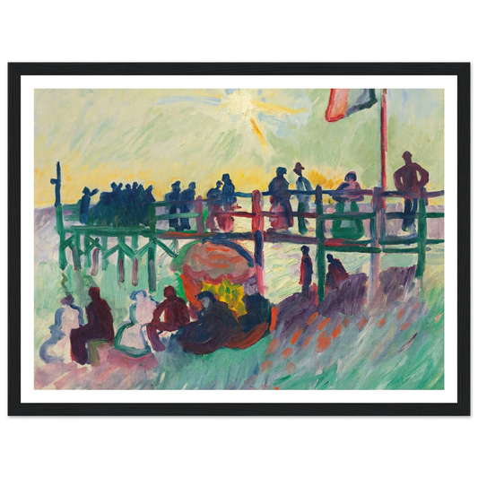 L’estacade au Havre (1905-1906) Art Print | Raoul Dufy - Framed Poster - 30x40 cm / 12x16″ - Black frame