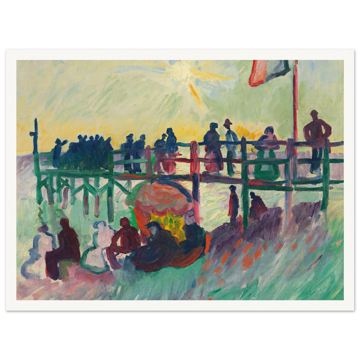 L’estacade au Havre (1905-1906) Art Print | Raoul Dufy - Framed Poster - 30x40 cm / 12x16″ - Black frame