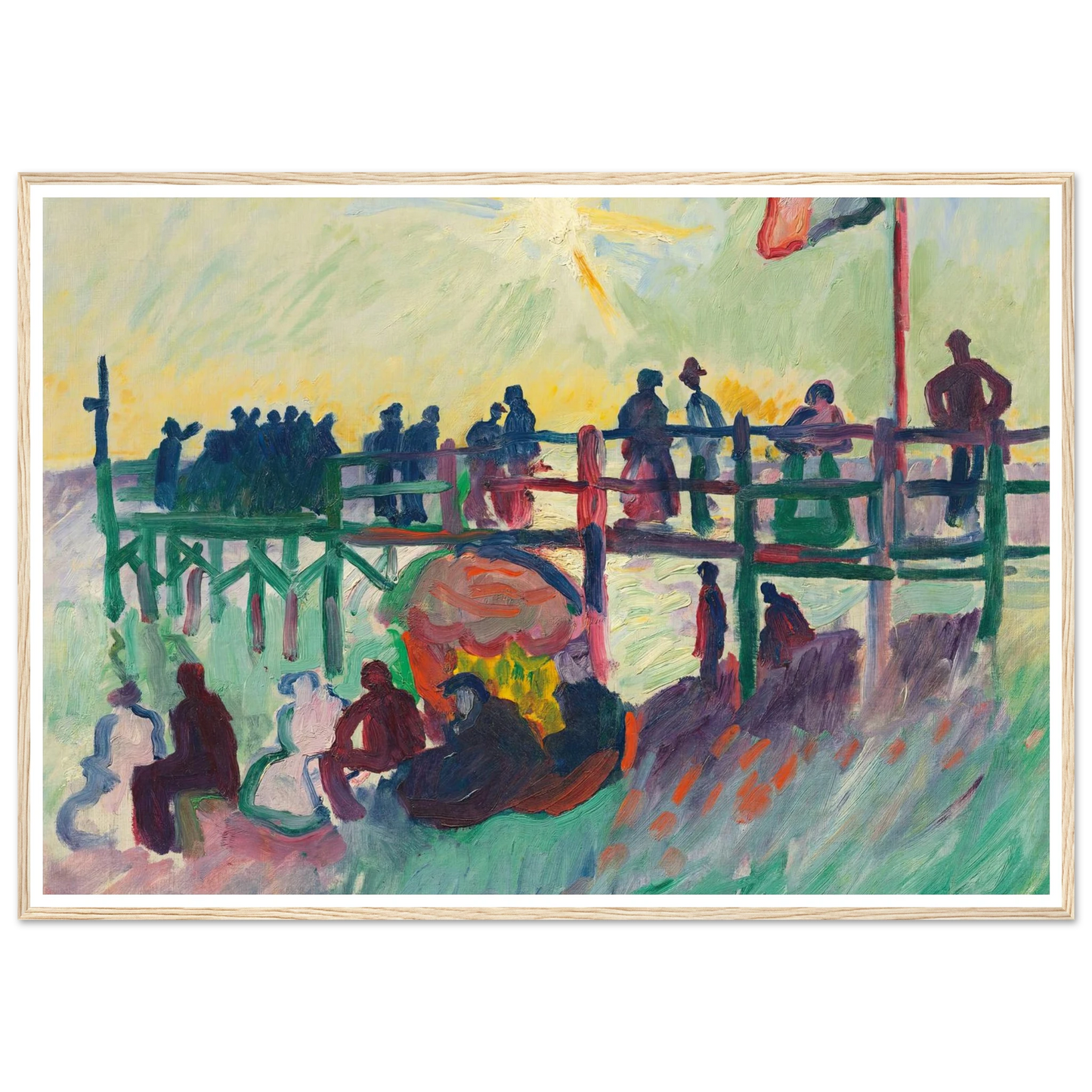 L’estacade au Havre (1905-1906) Art Print | Raoul Dufy - Framed Poster - 30x40 cm / 12x16″ - Black frame