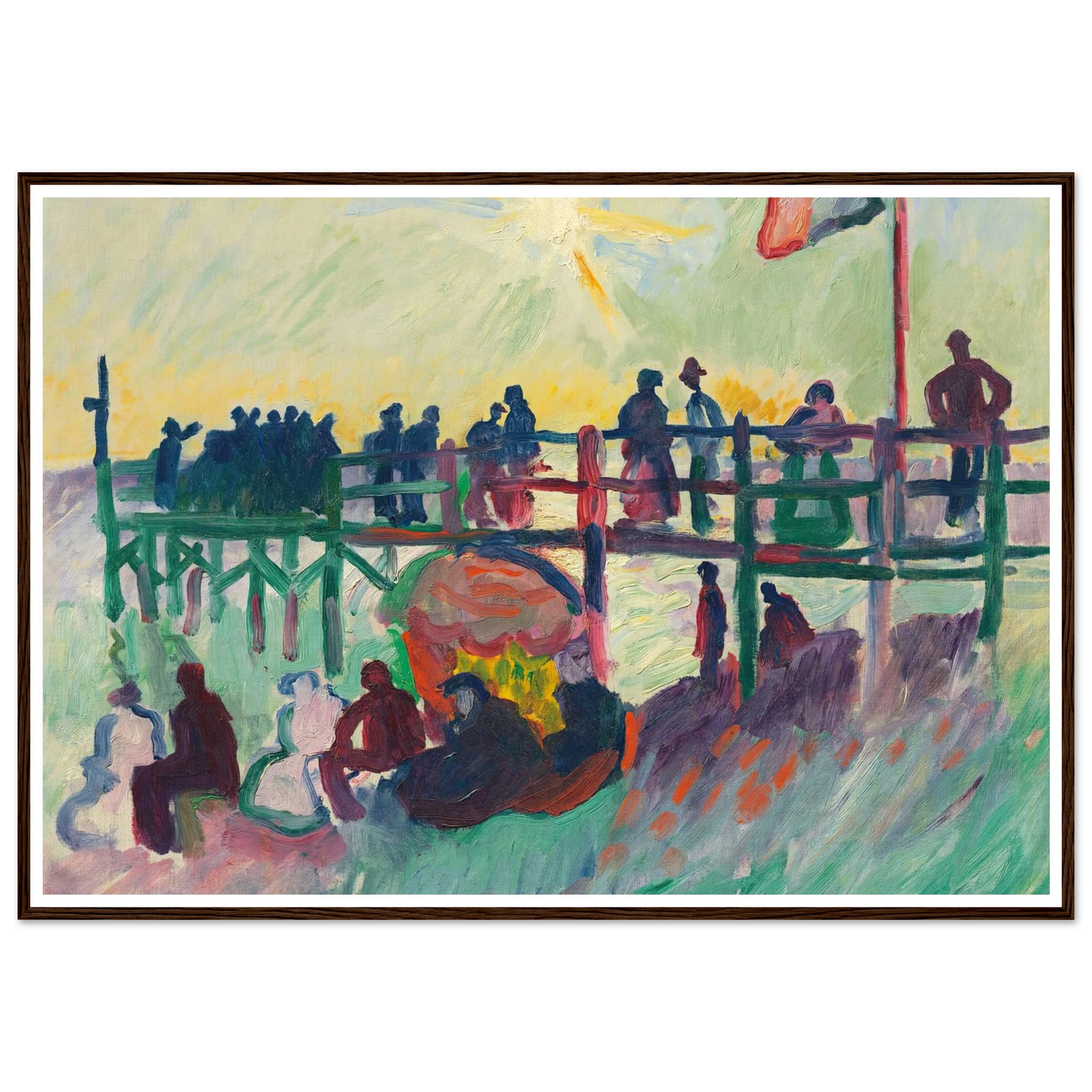 L’estacade au Havre (1905-1906) Art Print | Raoul Dufy - Framed Poster - 30x40 cm / 12x16″ - Black frame