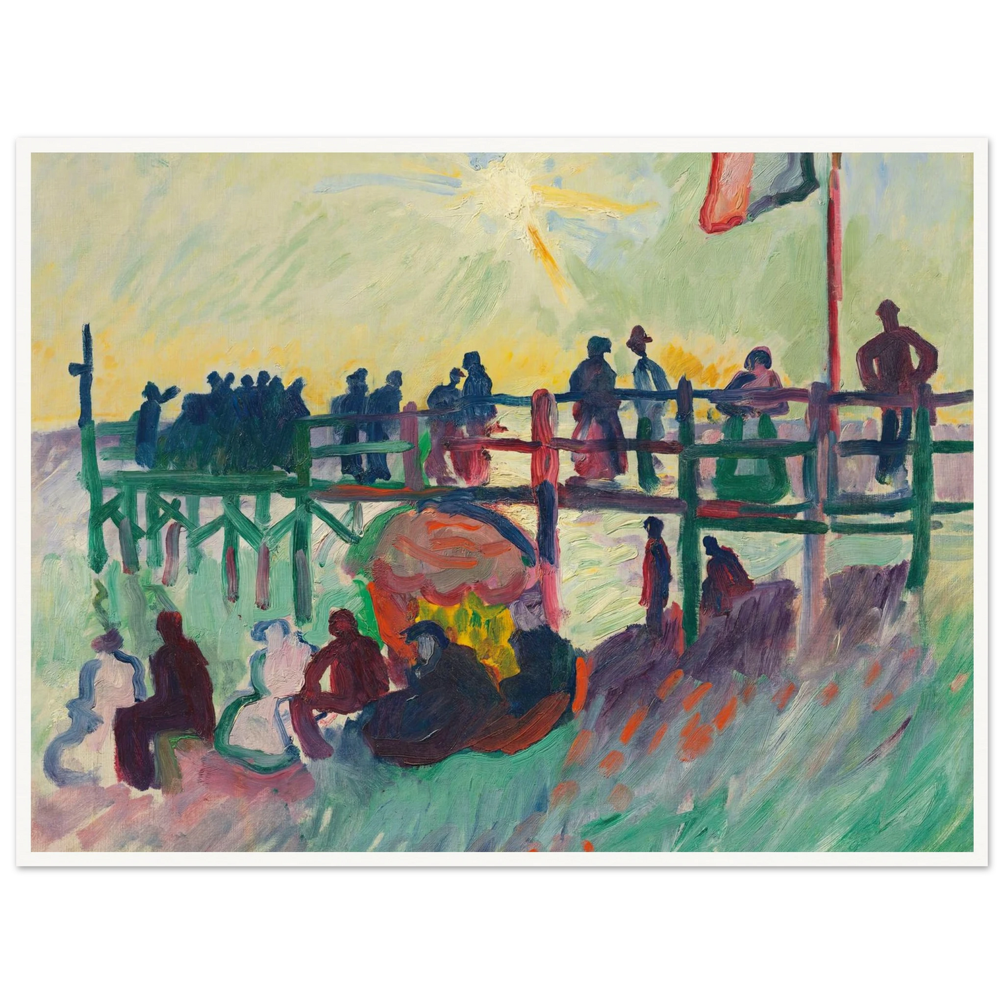 L’estacade au Havre (1905-1906) Art Print | Raoul Dufy - Framed Poster - 30x40 cm / 12x16″ - Black frame