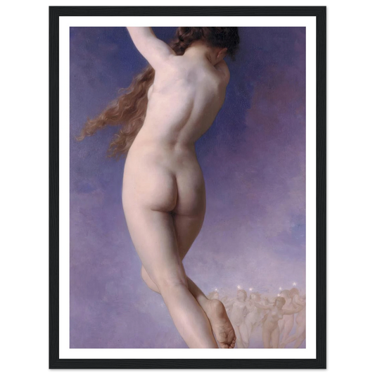 L’Etoile Perdue (1884) Art Print | William Bouguereau - Framed Poster - 30x40 cm / 12x16″ - Black frame