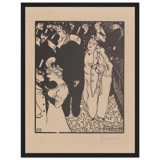 L’étranger (1894) Art Print | Felix Vallotton - Framed Poster - 30x40 cm / 12x16″ - Black frame