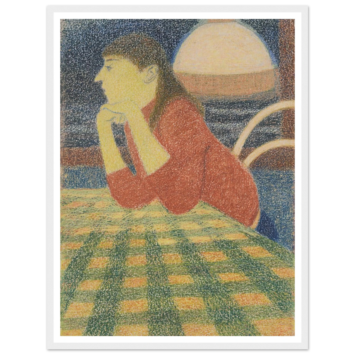 Leunende vrouw (1912) Art Print | Leon Spilliaert - Framed Poster - 30x40 cm / 12x16″ - Black frame