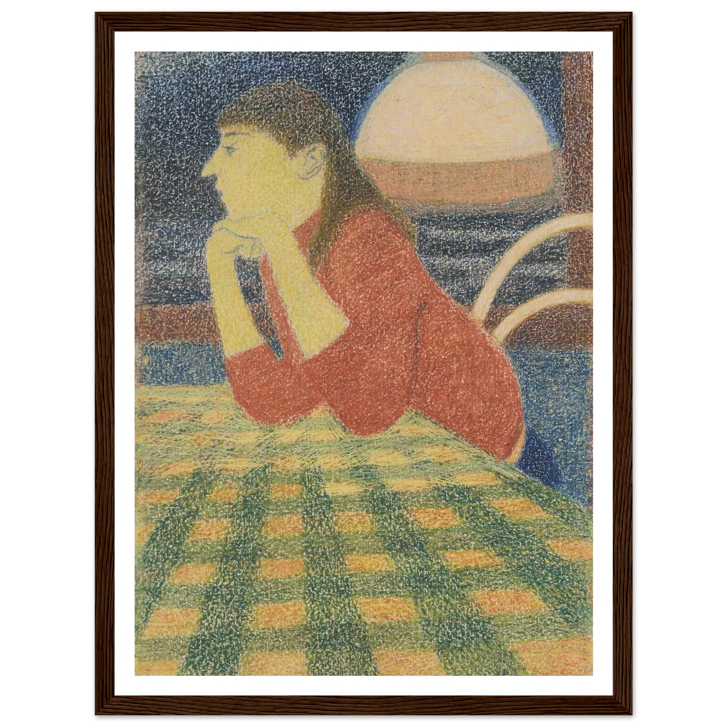 Leunende vrouw (1912) Art Print | Leon Spilliaert - Framed Poster - 30x40 cm / 12x16″ - Black frame