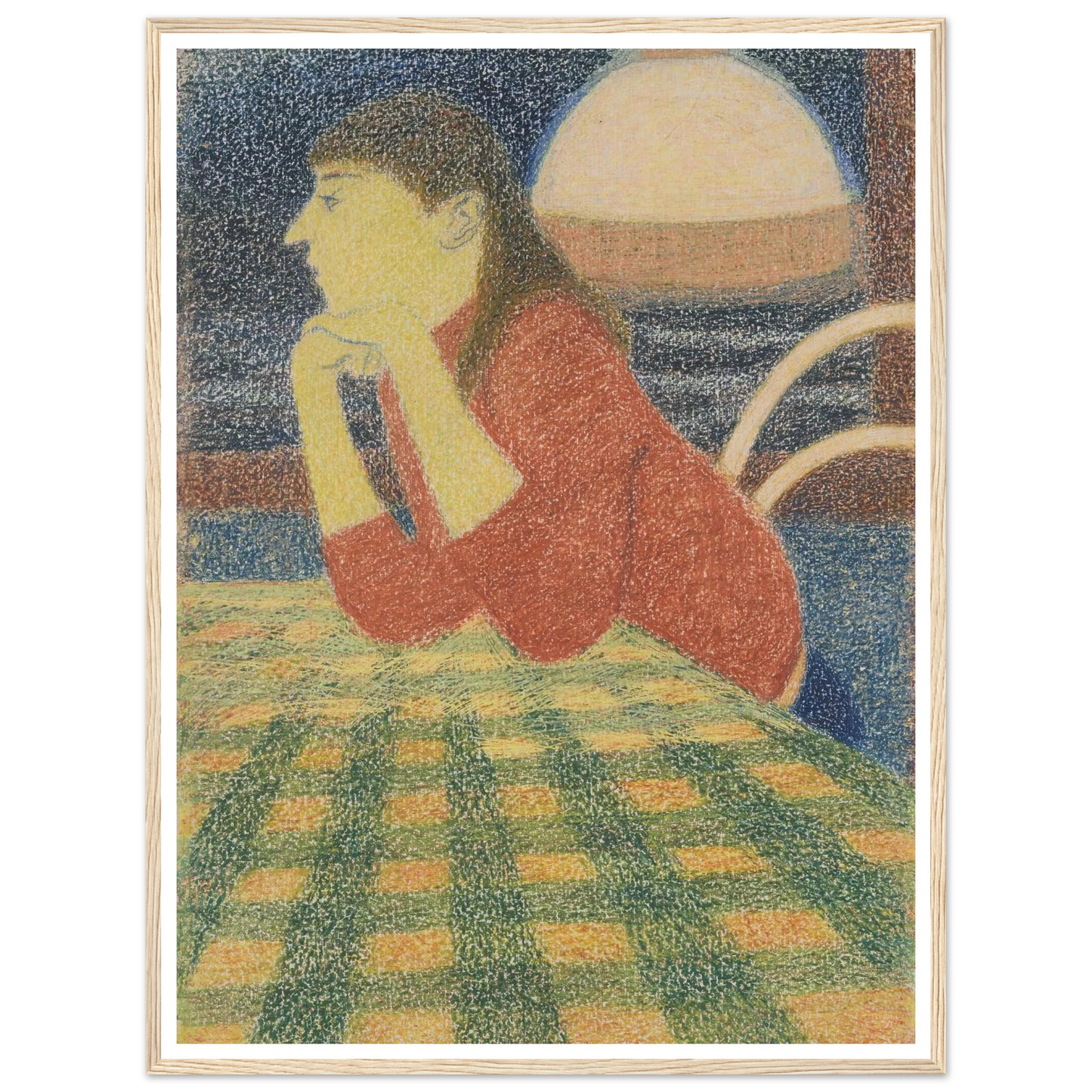 Leunende vrouw (1912) Art Print | Leon Spilliaert - Framed Poster - 30x40 cm / 12x16″ - Black frame