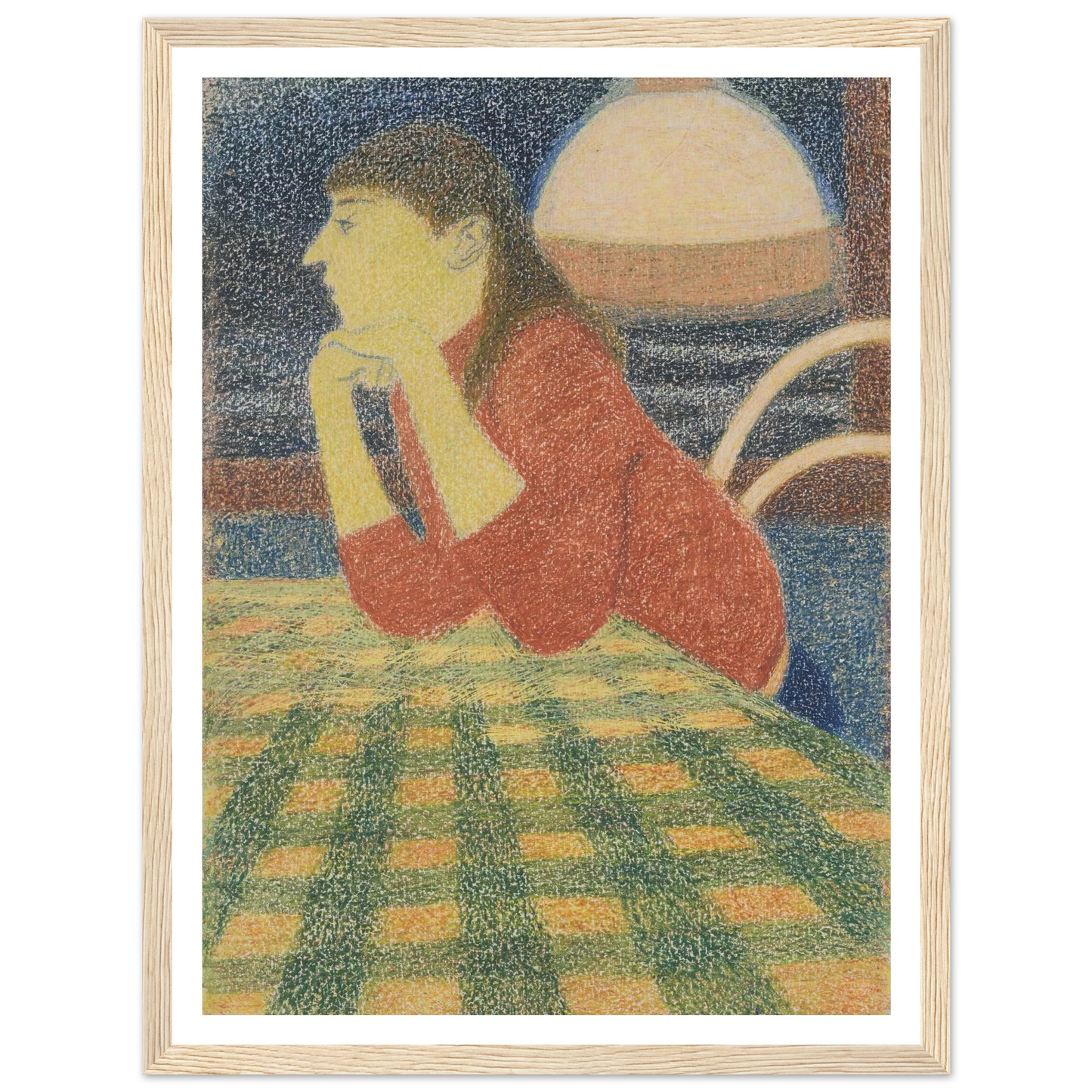 Leunende vrouw (1912) Art Print | Leon Spilliaert - Framed Poster - 30x40 cm / 12x16″ - Black frame