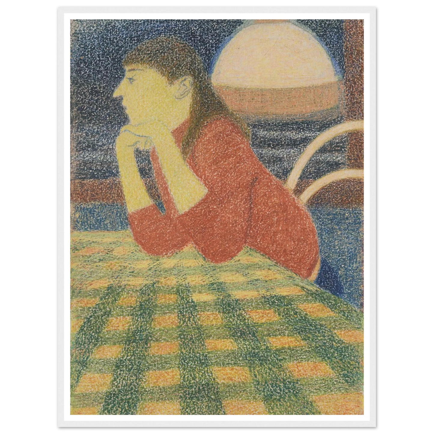 Leunende vrouw (1912) Art Print | Leon Spilliaert - Framed Poster - 30x40 cm / 12x16″ - Black frame