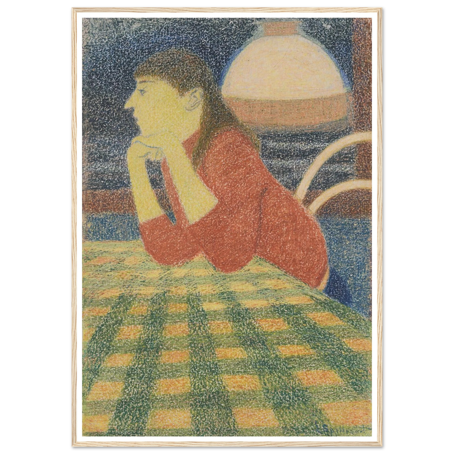 Leunende vrouw (1912) Art Print | Leon Spilliaert - Framed Poster - 30x40 cm / 12x16″ - Black frame