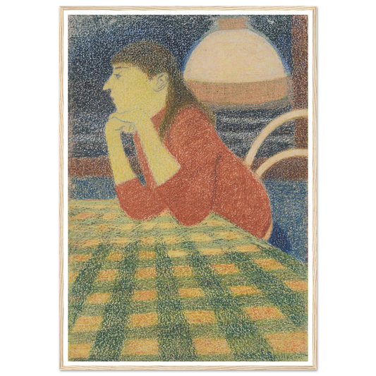 Leunende vrouw (1912) Art Print | Leon Spilliaert - Framed Poster - 30x40 cm / 12x16″ - Black frame