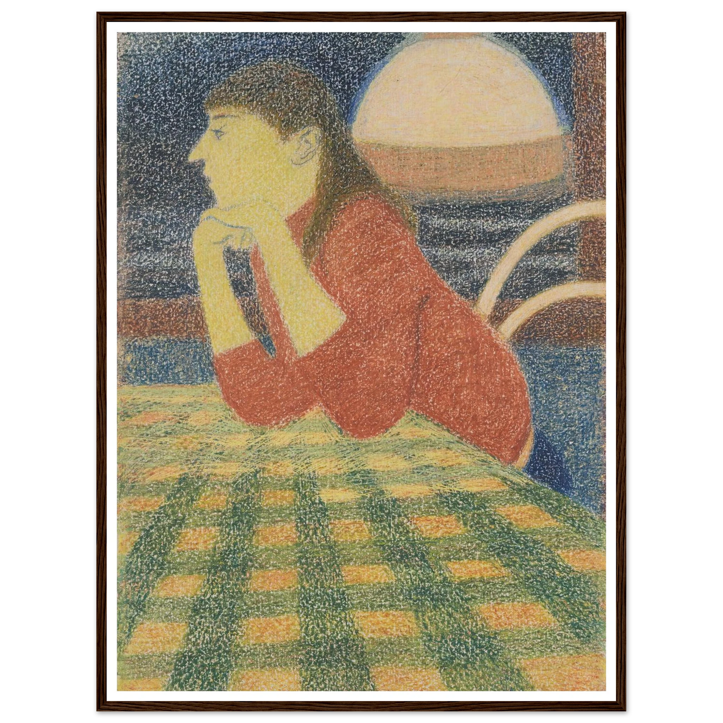 Leunende vrouw (1912) Art Print | Leon Spilliaert - Framed Poster - 30x40 cm / 12x16″ - Black frame