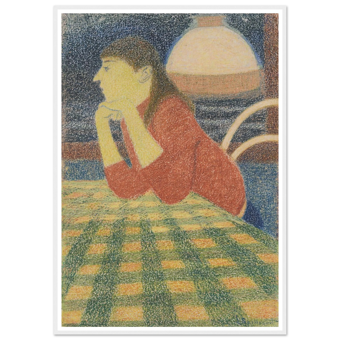 Leunende vrouw (1912) Art Print | Leon Spilliaert - Framed Poster - 30x40 cm / 12x16″ - Black frame