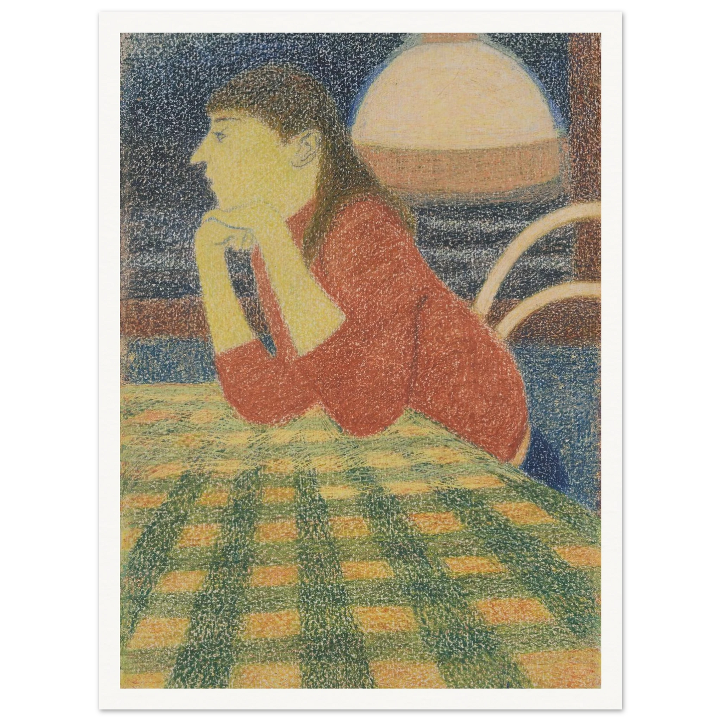 Leunende vrouw (1912) Art Print | Leon Spilliaert - Framed Poster - 30x40 cm / 12x16″ - Black frame