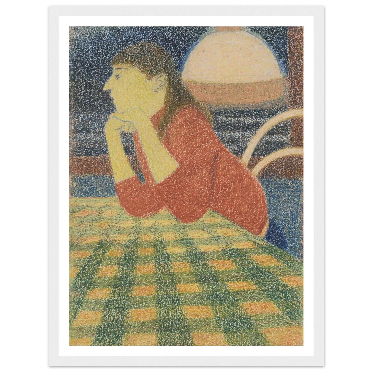Leunende vrouw (1912) Art Print | Leon Spilliaert - Framed Poster - 30x40 cm / 12x16″ - Black frame