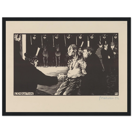 L’exécution (1894) Art Print | Felix Vallotton - Framed Poster - 30x40 cm / 12x16″ - Black frame