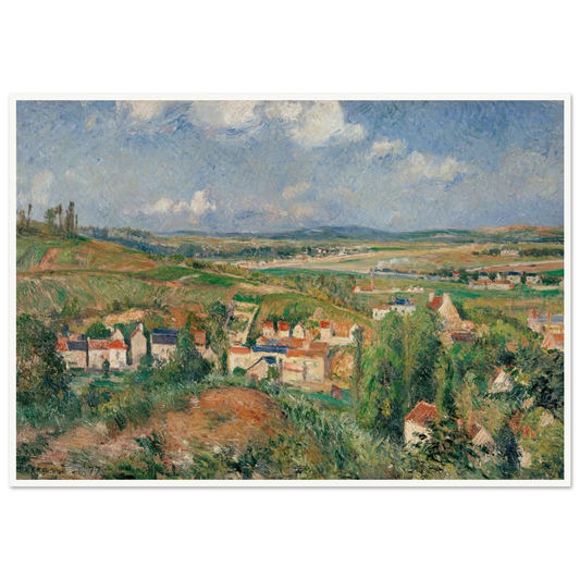 L’hermitage En Été, Pontoise (1877) Art Print | Camille Pissarro - Framed Poster - 30x40 cm / 12x16″ - Black frame