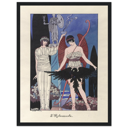L’Holocauste (1914-1915) Art Print | George Barbier - Framed Poster - 30x40 cm / 12x16″ - Black frame