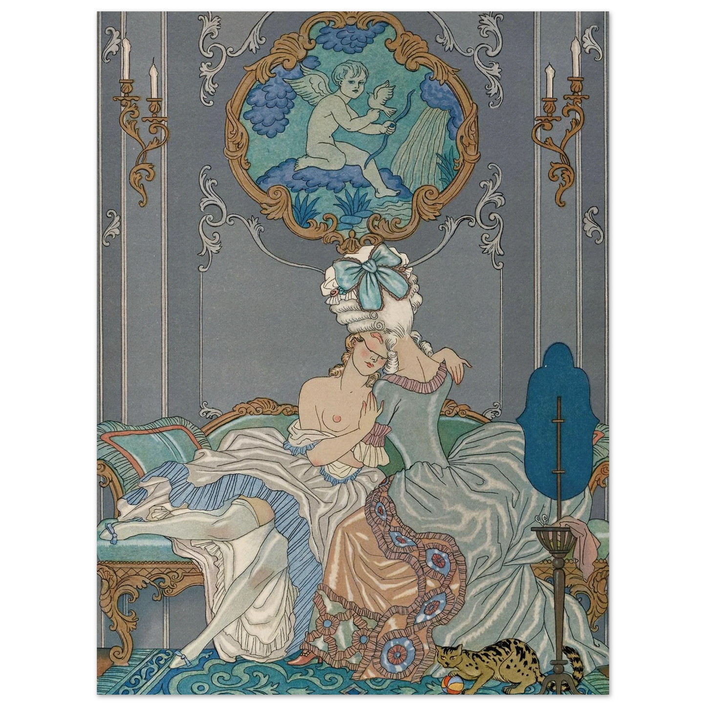 Liaisons dangereuses (1934) Art Print | George Barbier - Framed Poster - 30x40 cm / 12x16″ - Black frame