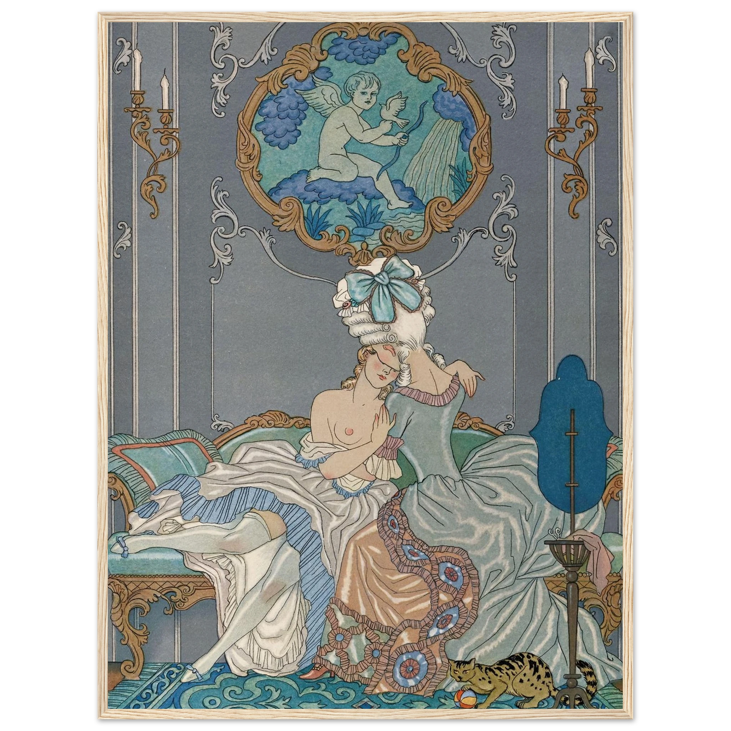 Liaisons dangereuses (1934) Art Print | George Barbier - Framed Poster - 30x40 cm / 12x16″ - Black frame