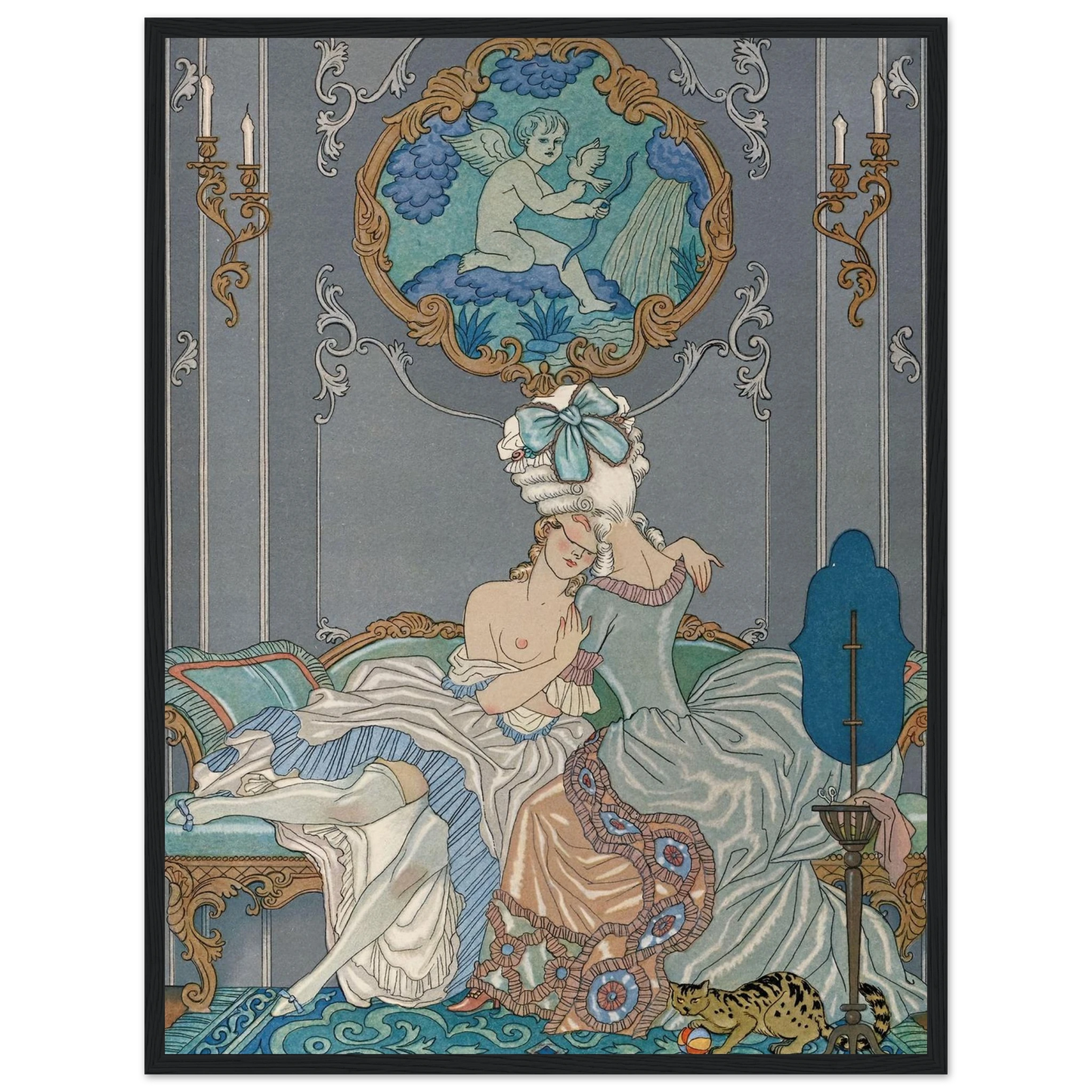 Liaisons dangereuses (1934) Art Print | George Barbier - Framed Poster - 30x40 cm / 12x16″ - Black frame