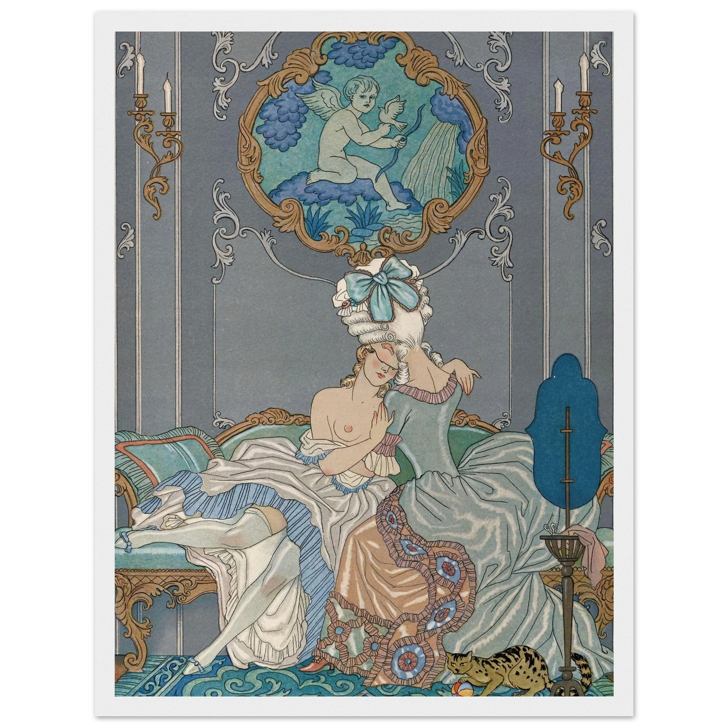 Liaisons dangereuses (1934) Art Print | George Barbier - Framed Poster - 30x40 cm / 12x16″ - Black frame