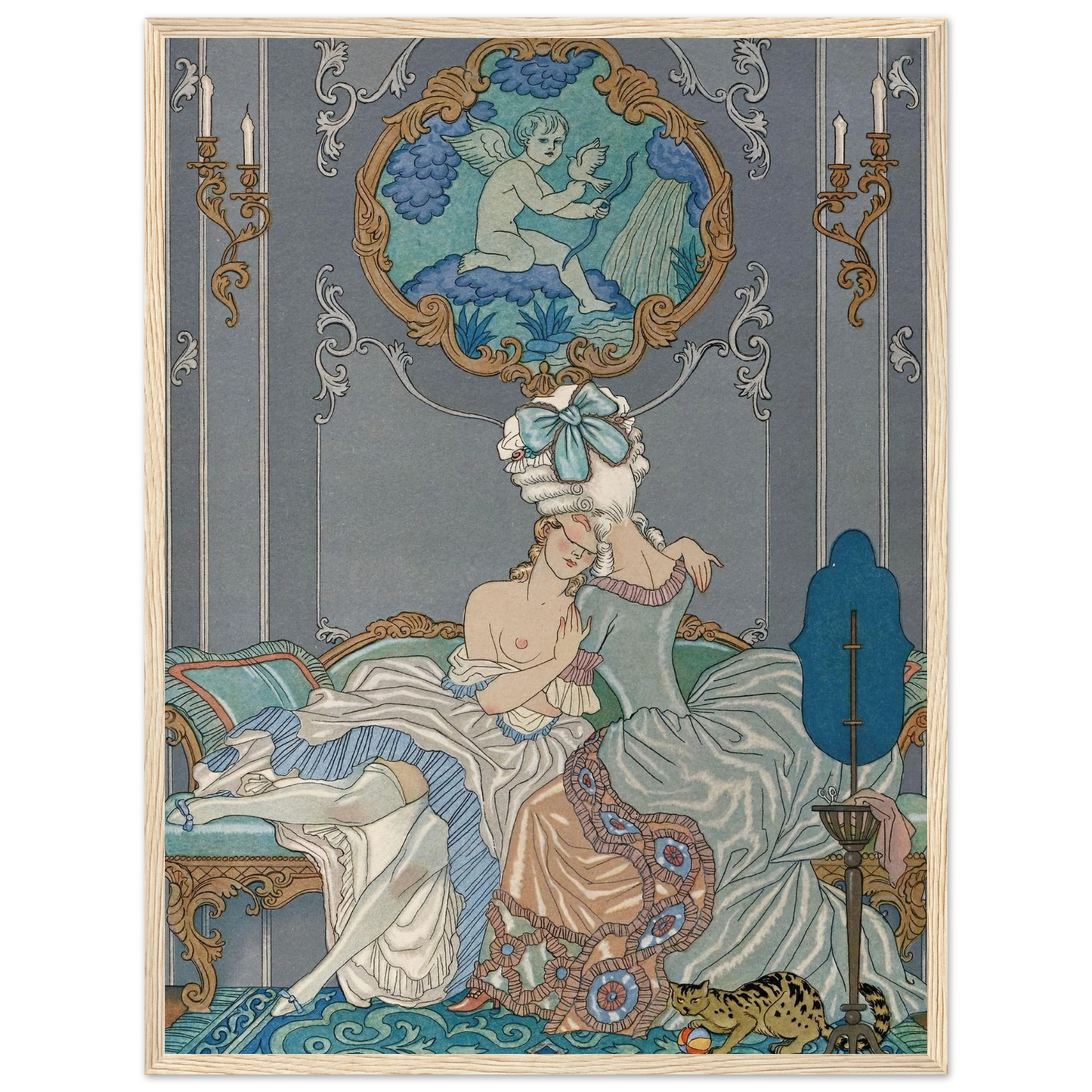 Liaisons dangereuses (1934) Art Print | George Barbier - Framed Poster - 30x40 cm / 12x16″ - Black frame