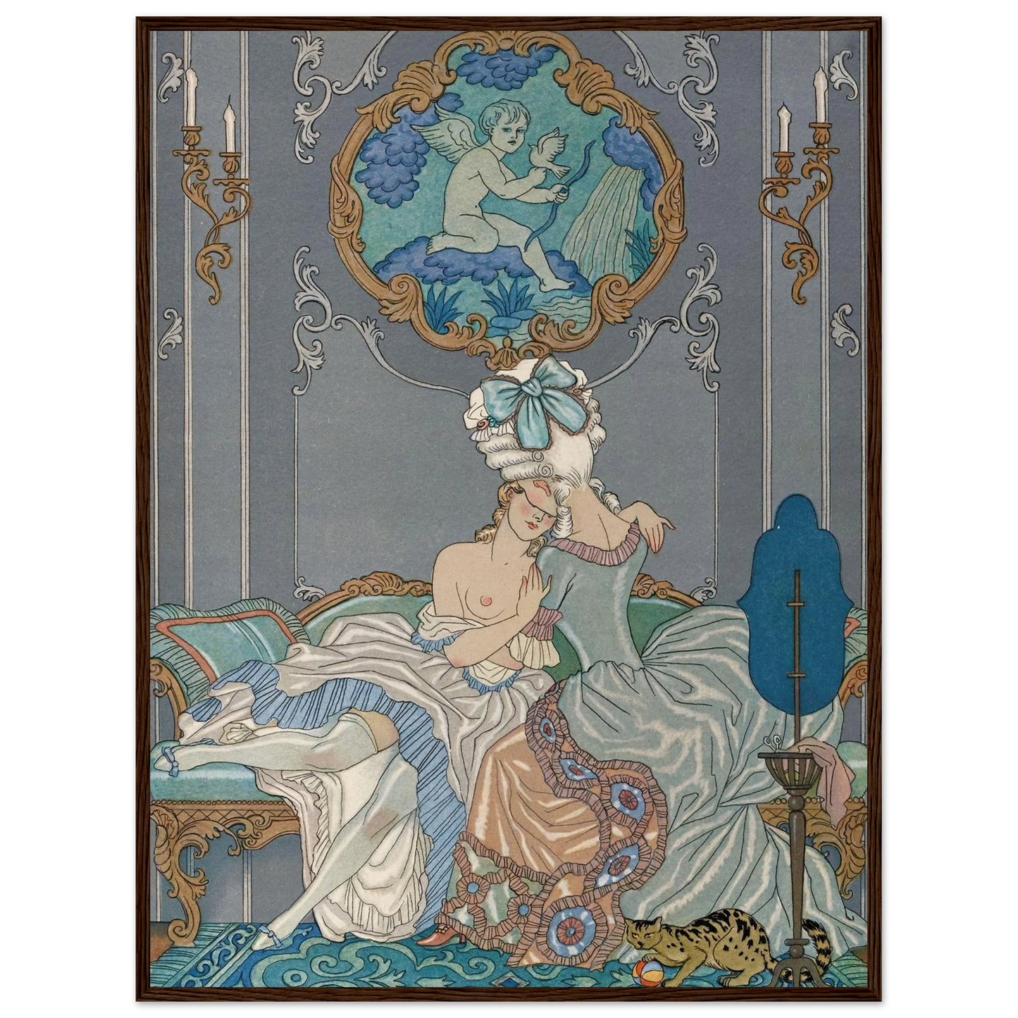 Liaisons dangereuses (1934) Art Print | George Barbier - Framed Poster - 30x40 cm / 12x16″ - Black frame