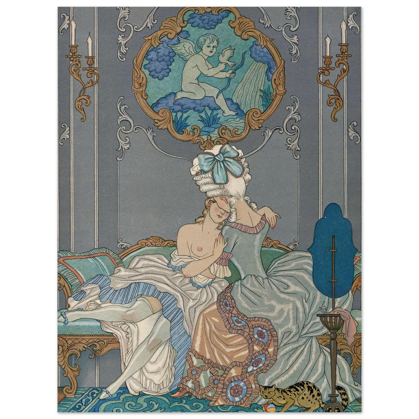 Liaisons dangereuses (1934) Art Print | George Barbier - Framed Poster - 30x40 cm / 12x16″ - Black frame