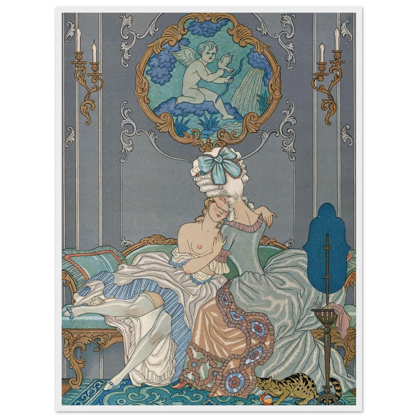 Liaisons dangereuses (1934) Art Print | George Barbier - Framed Poster - 30x40 cm / 12x16″ - Black frame