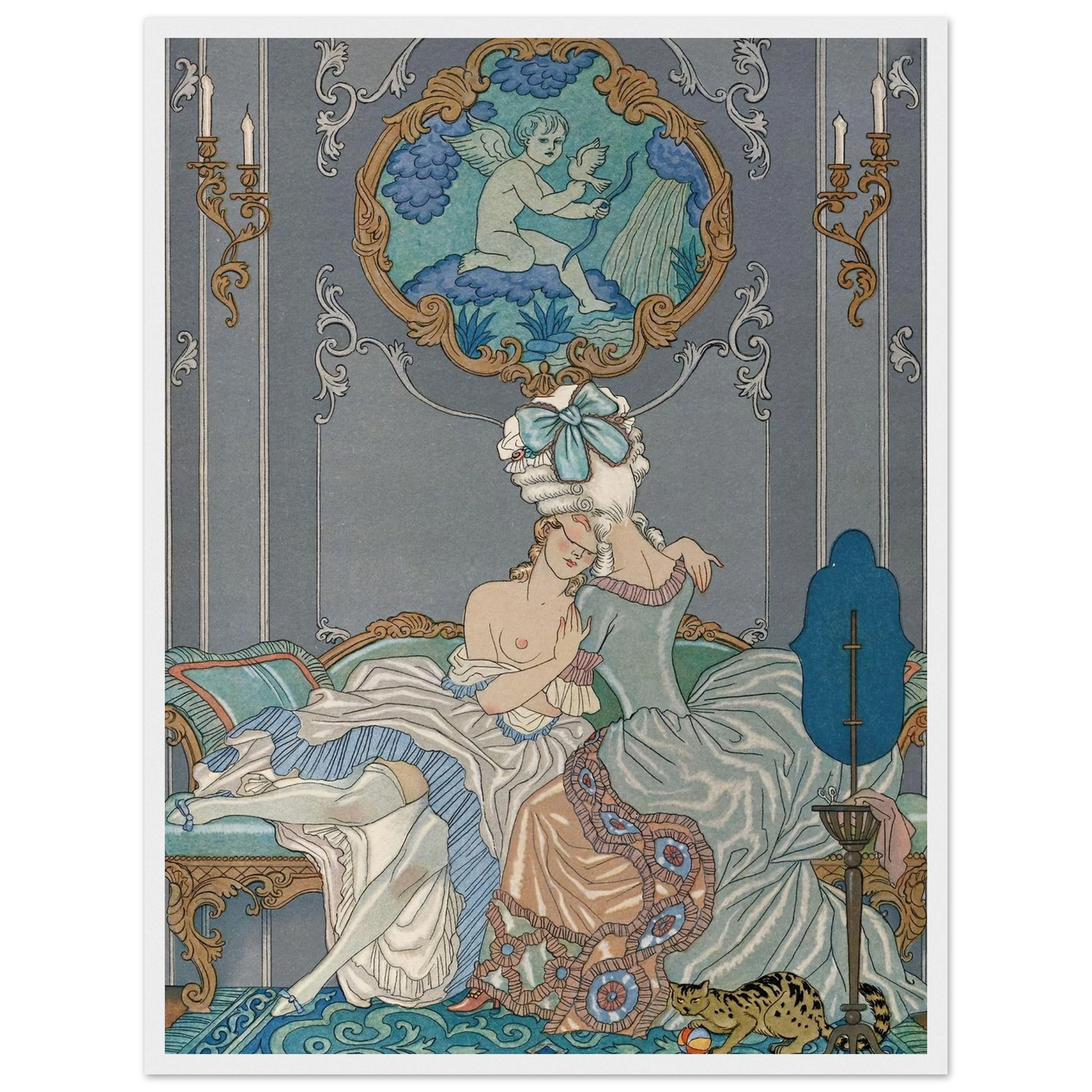 Liaisons dangereuses (1934) Art Print | George Barbier - Framed Poster - 30x40 cm / 12x16″ - Black frame