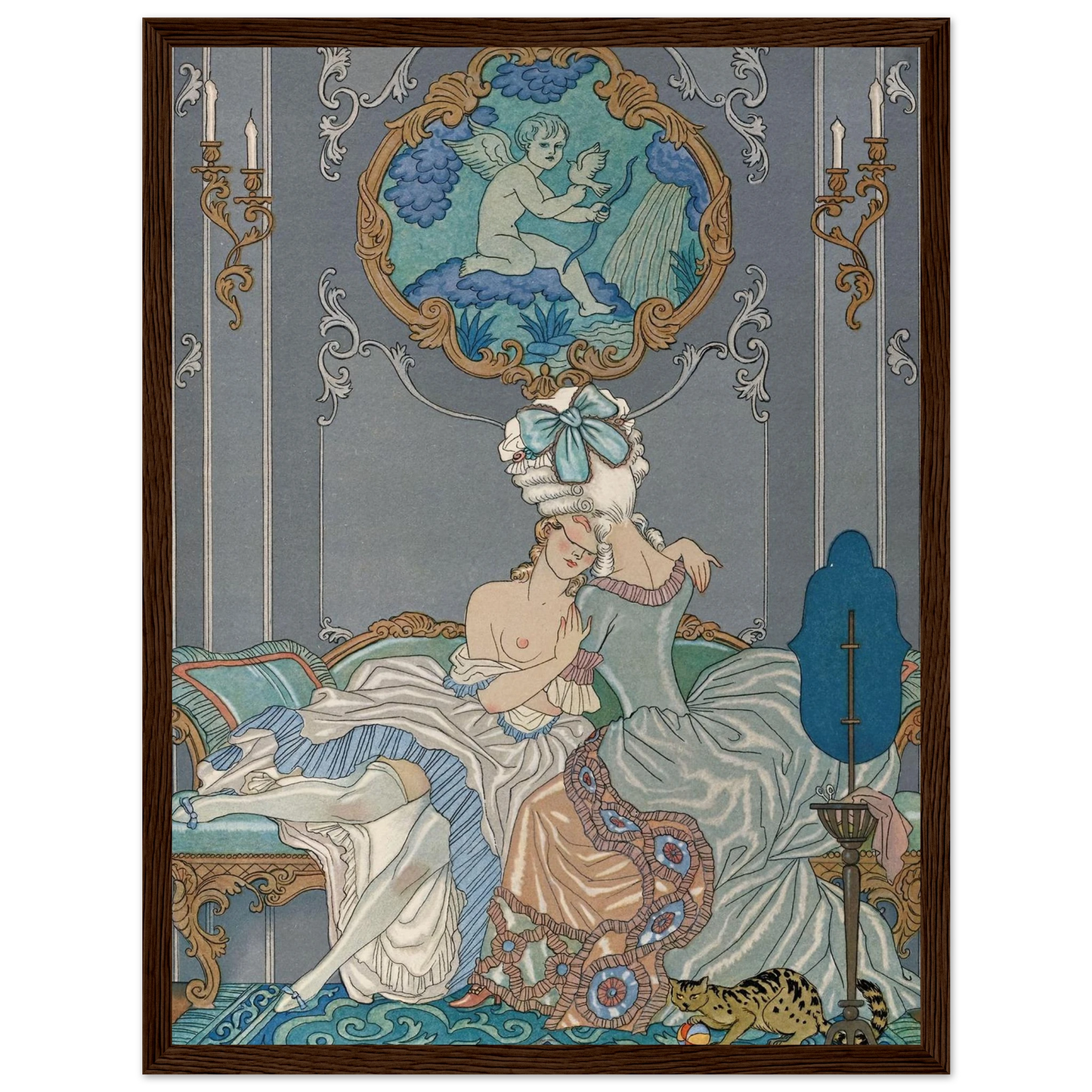 Liaisons dangereuses (1934) Art Print | George Barbier - Framed Poster - 30x40 cm / 12x16″ - Black frame