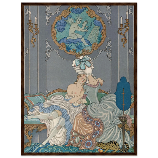 Liaisons dangereuses (1934) Art Print | George Barbier - Framed Poster - 30x40 cm / 12x16″ - Black frame