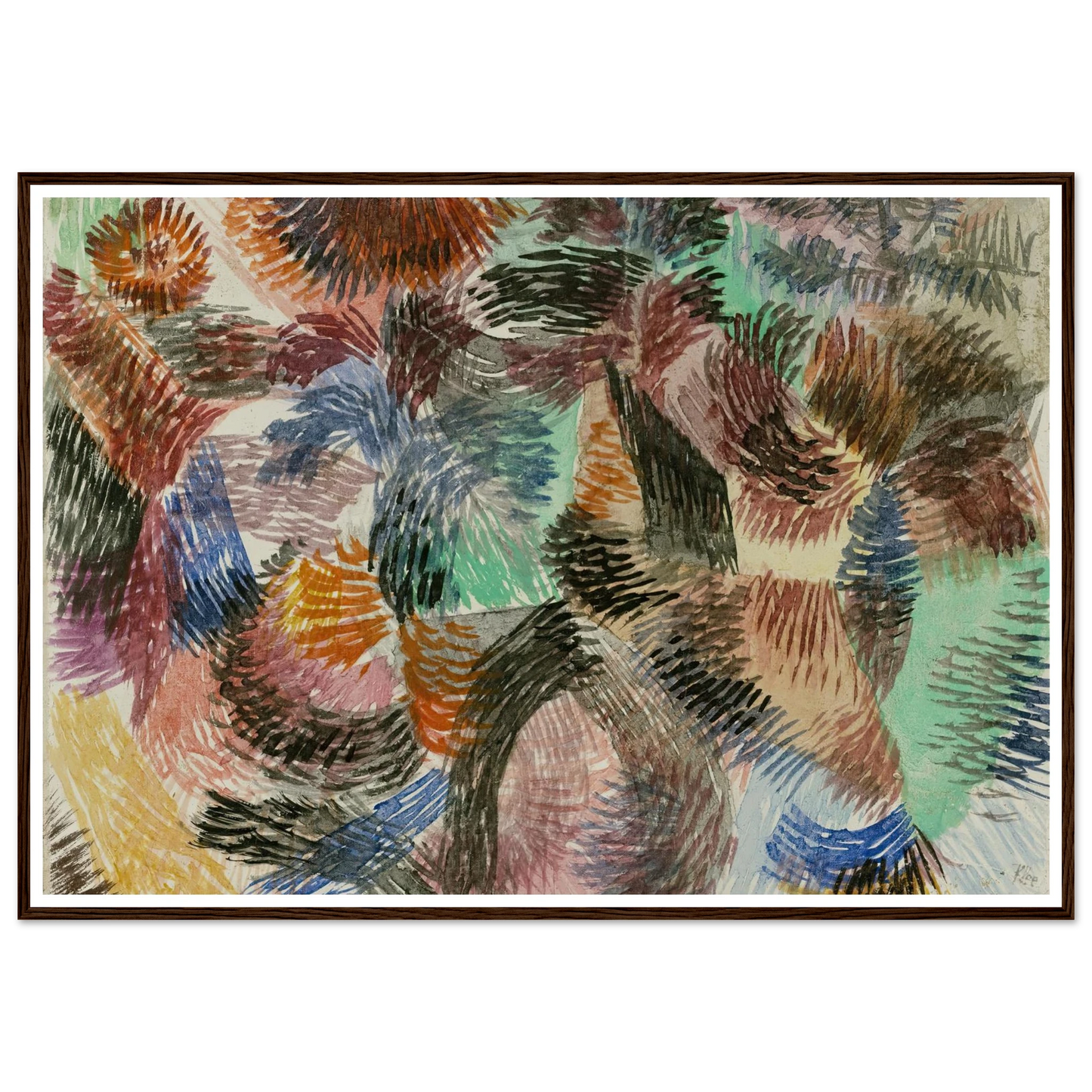 Libido of the Forest (1917) Art Print | Paul Klee - Framed Poster - 30x40 cm / 12x16″ - Black frame