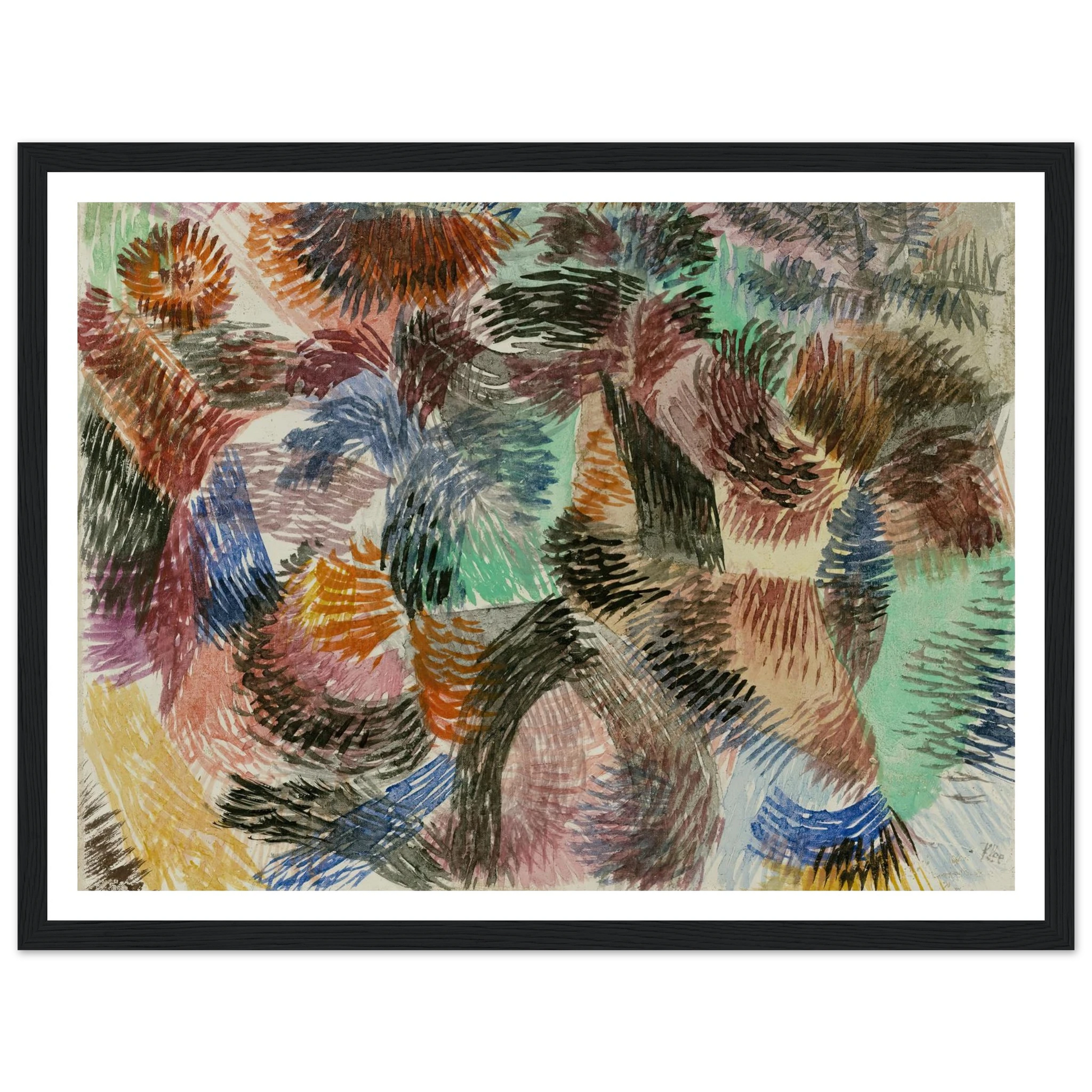 Libido of the Forest (1917) Art Print | Paul Klee - Framed Poster - 30x40 cm / 12x16″ - Black frame