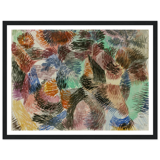 Libido of the Forest (1917) Art Print | Paul Klee - Framed Poster - 30x40 cm / 12x16″ - Black frame