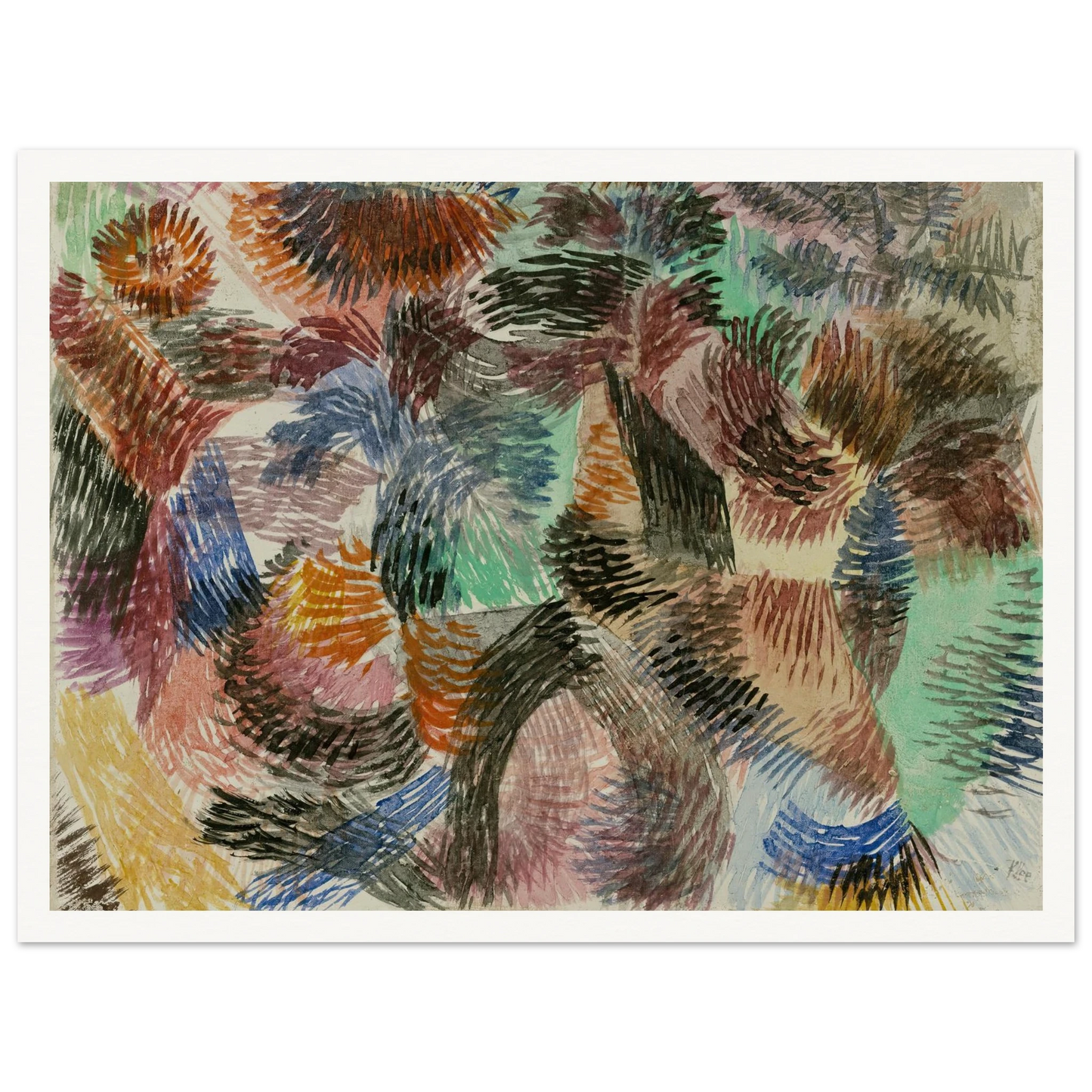 Libido of the Forest (1917) Art Print | Paul Klee - Framed Poster - 30x40 cm / 12x16″ - Black frame