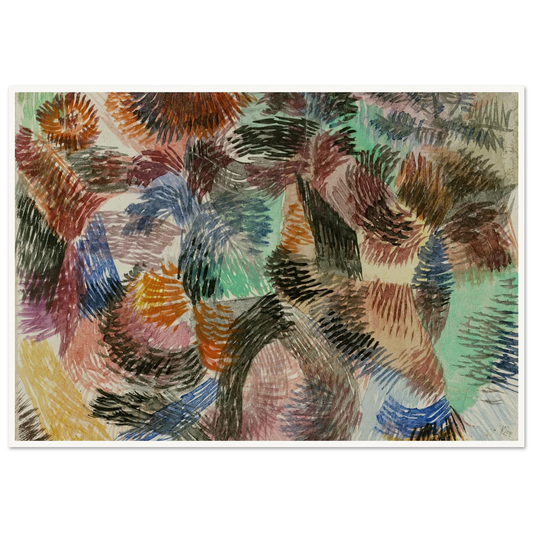 Libido of the Forest (1917) Art Print | Paul Klee - Framed Poster - 30x40 cm / 12x16″ - Black frame