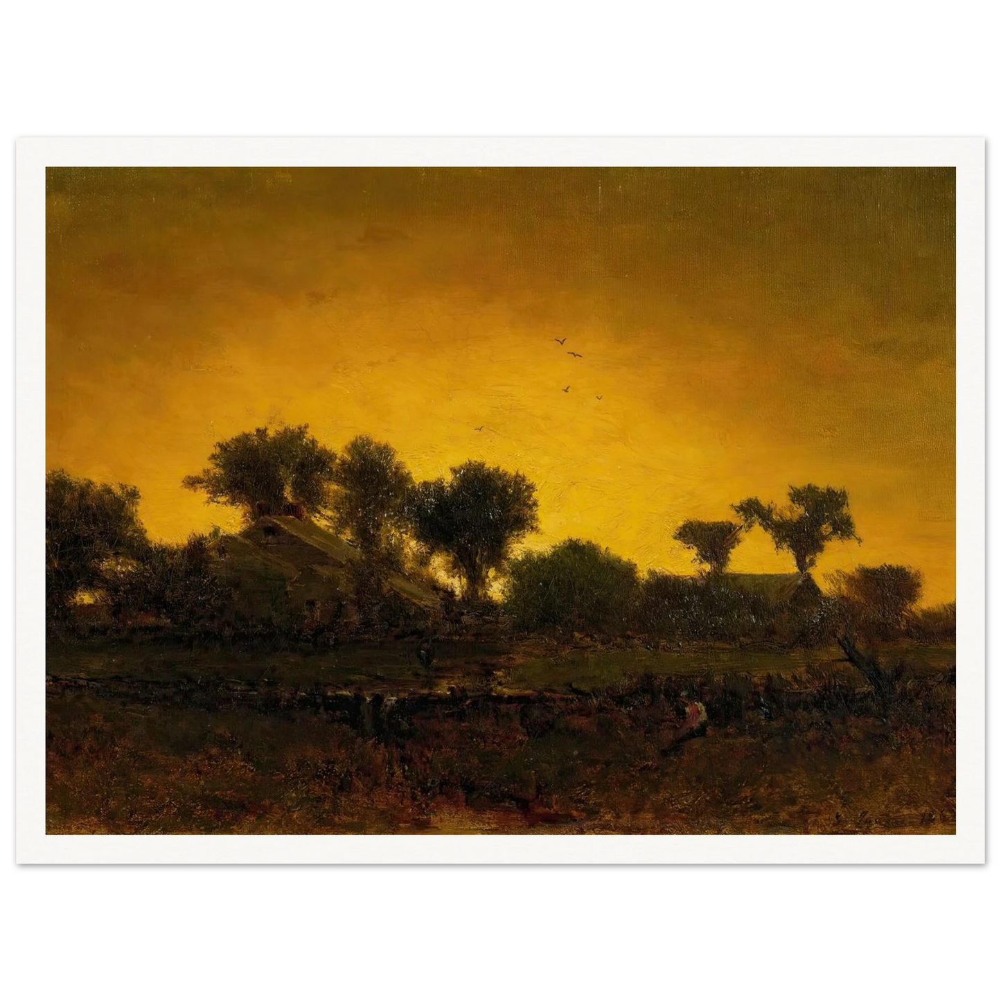 Light Triumphant (1862) Art Print | George Inness - Framed Poster - 30x40 cm / 12x16″ - Black frame