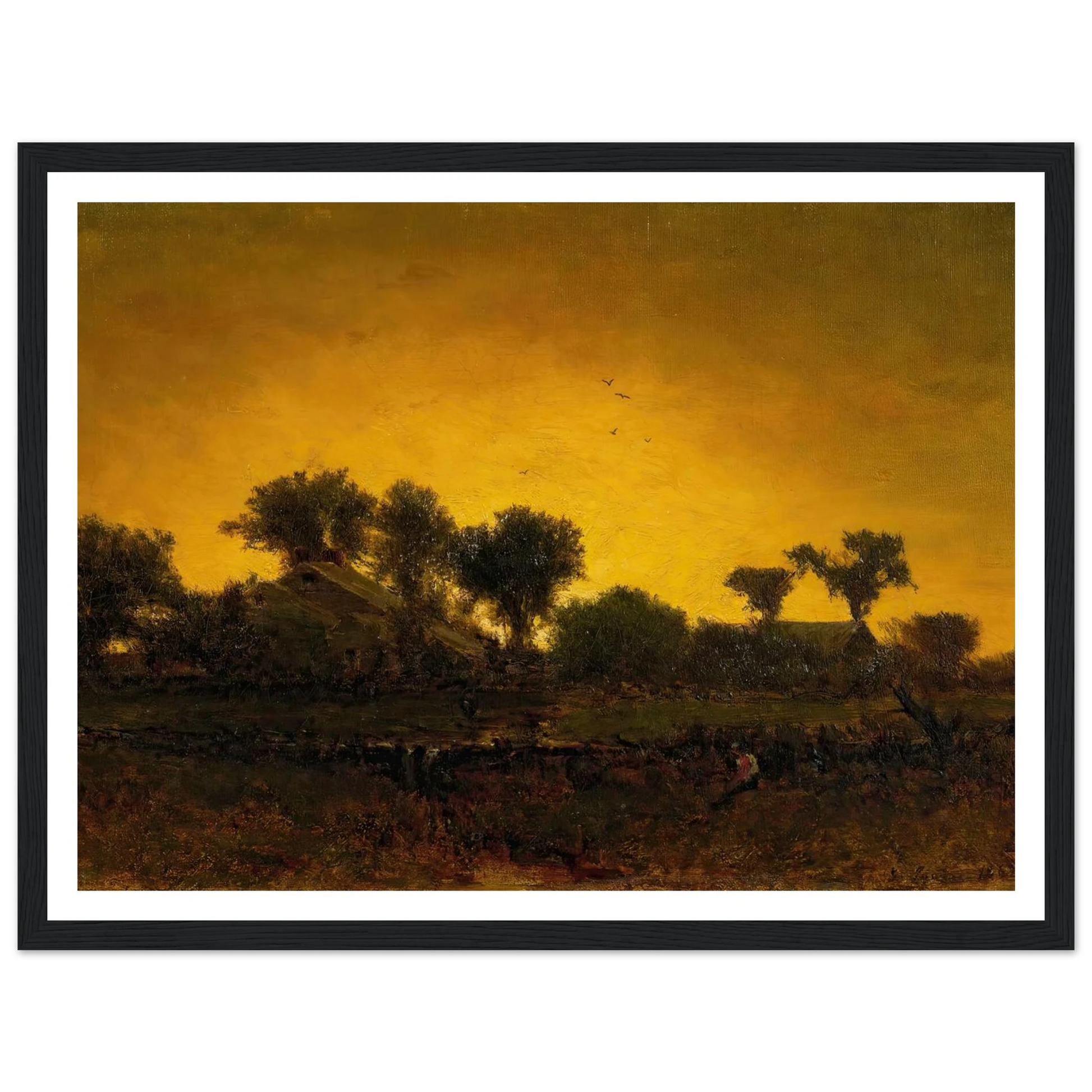 Light Triumphant (1862) Art Print | George Inness - Framed Poster - 30x40 cm / 12x16″ - Black frame