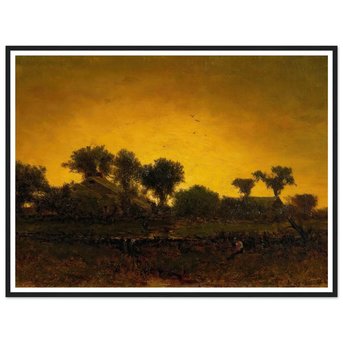 Light Triumphant (1862) Art Print | George Inness - Framed Poster - 30x40 cm / 12x16″ - Black frame
