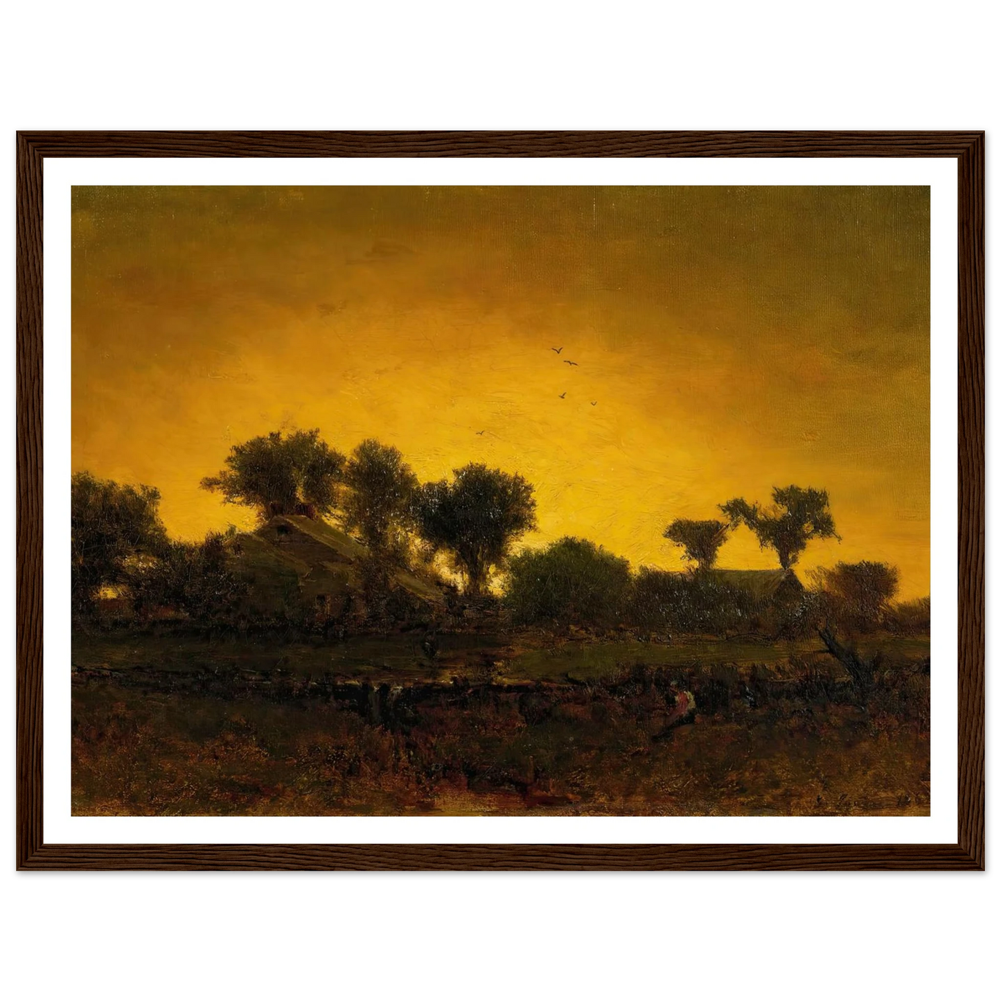Light Triumphant (1862) Art Print | George Inness - Framed Poster - 30x40 cm / 12x16″ - Black frame