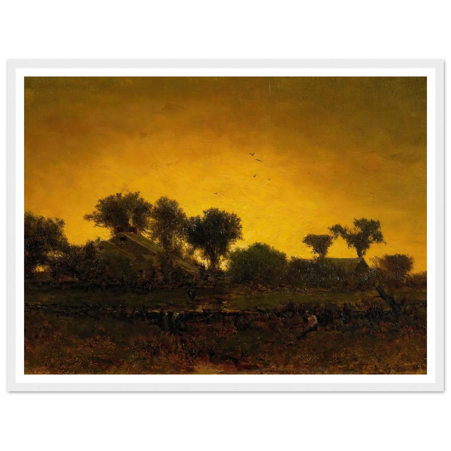 Light Triumphant (1862) Art Print | George Inness - Framed Poster - 30x40 cm / 12x16″ - Black frame