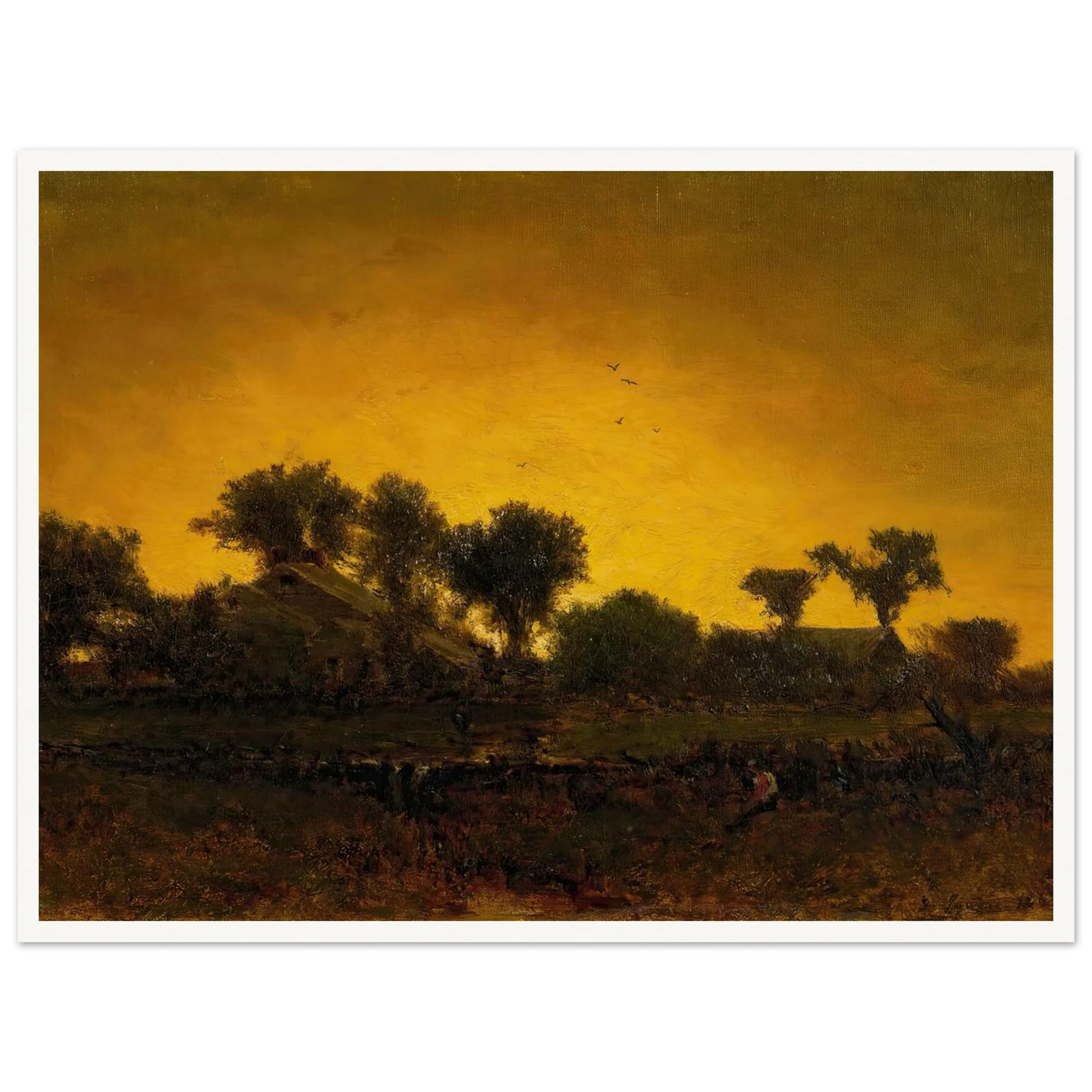 Light Triumphant (1862) Art Print | George Inness - Framed Poster - 30x40 cm / 12x16″ - Black frame