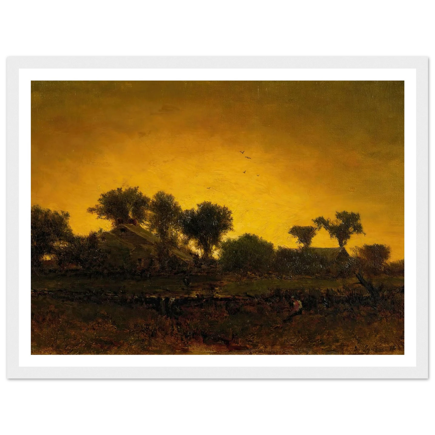 Light Triumphant (1862) Art Print | George Inness - Framed Poster - 30x40 cm / 12x16″ - Black frame