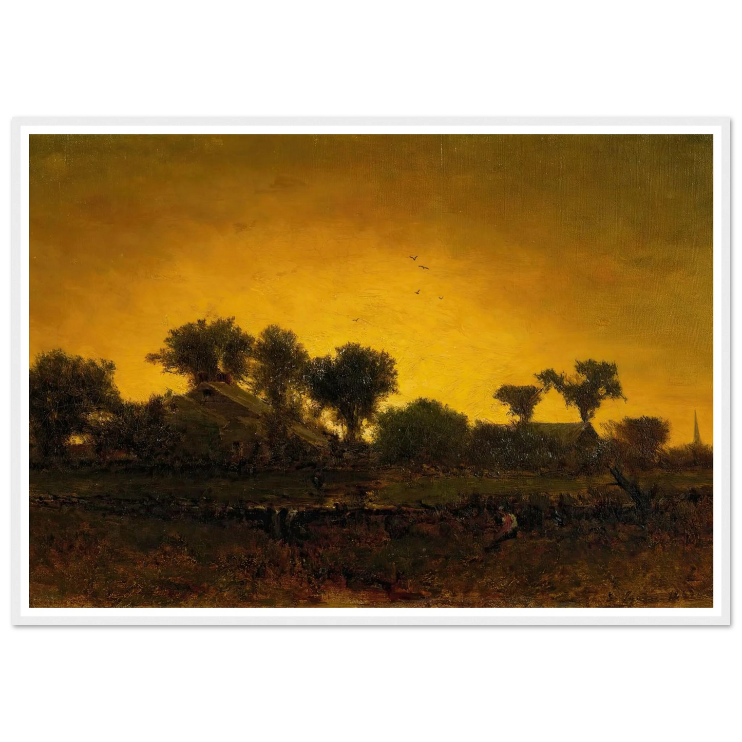 Light Triumphant (1862) Art Print | George Inness - Framed Poster - 30x40 cm / 12x16″ - Black frame